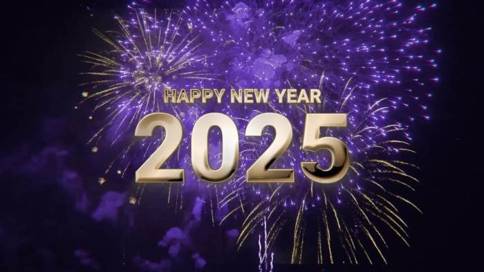 happy new year animation 2025 v10 free video